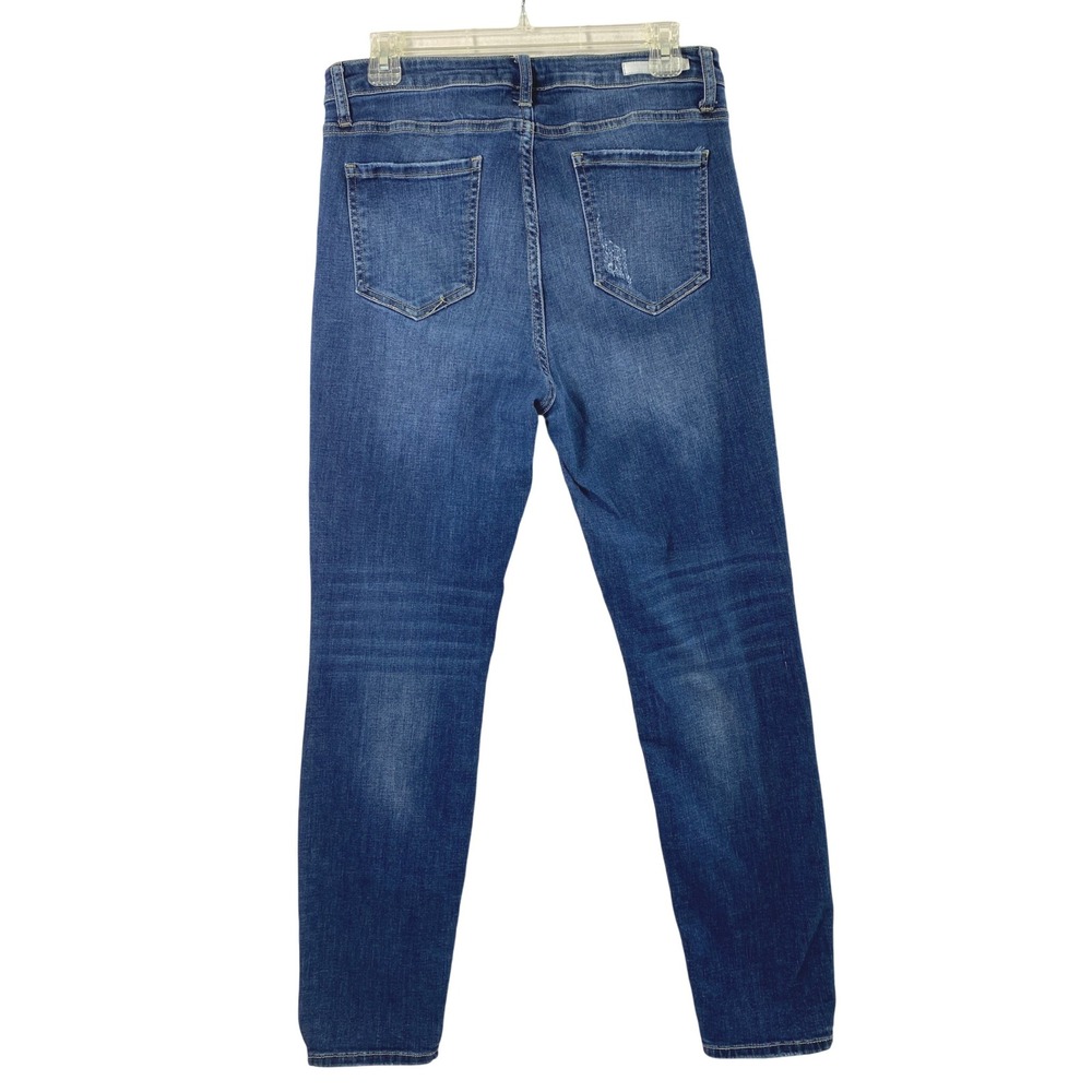Cello Jeans Juniors 13 Distress Skinny High Rise Medium Wash Denim Stretch - Picture 2 of 12